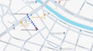 eine Karte der U-Bahn in Berlin mit einem blauen Punkt in der Unterkunft L'Alcazar - Appartement à deux pas des halles - Climatisation in Narbonne