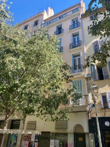 a tall building with a tree in front of it at T3 Chaleureux - Vieux Toulon - Proche Port in Toulon