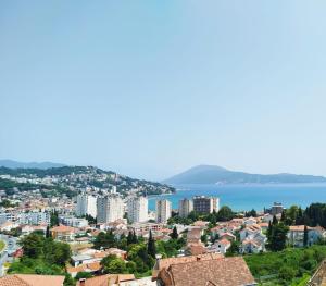 a view of a city and the water at Novomesto in Igalo