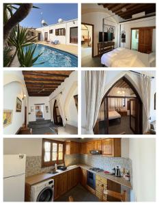 un collage de fotos de una cocina y una casa en KYRENIA PALACE HOMES, en Kyrenia