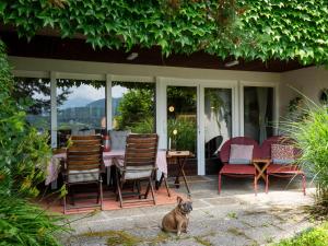 Ogród w obiekcie Gemütliche Ferienwohnung mit Terrasse und Seeblick