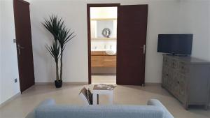 Televisyen dan/atau pusat hiburan di L'Adresse, Charming apartment in Terre Sainte