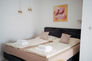 Posteľ alebo postele v izbe v ubytovaní Mikulov Apartmány MAGISTR
