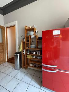 Kuchyň nebo kuchyňský kout v ubytování Gästezimmer am Hansaplatz