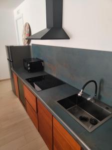 Kuchyň nebo kuchyňský kout v ubytování Suite12