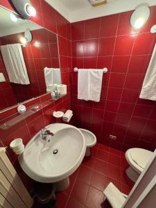 Koupelna v ubytování Hotel Miramonti