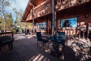 Balkoni atau teres di Blue View Cabins