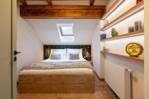 Postel nebo postele na pokoji v ubytování Apartmány Plavy