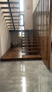 a staircase in a room with a stair case at Вилла,Дача на берегу моря in Baku