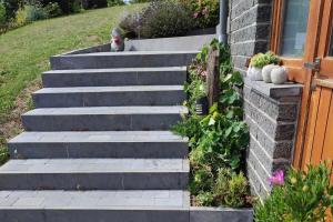 a set of stairs in front of a house at La Chambre aux Pommes - Poupehan sur Semois in Bouillon +125 photos