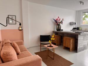 Eldhús eða eldhúskrókur á Boutique Hotel & apartments JT Curaçao