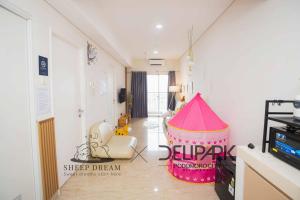 a room with a pink play tent in it at SheepDream 17BC DeliparkMall 2Bedroom, 1Bathroom in Medan