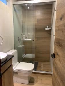 Et badeværelse på Modern apartment in Sucre