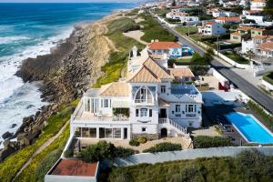 an aerial view of a house on the coast at Casal Santa Virginia in Sintra