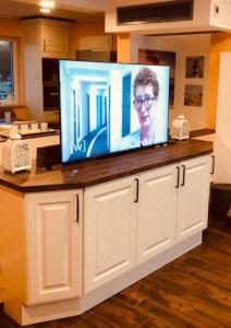 Kuchyň nebo kuchyňský kout v ubytování Schwimmendes Haus Elandi