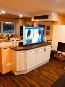 Kuchyň nebo kuchyňský kout v ubytování Schwimmendes Haus Elandi