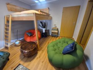 Ένα ή περισσότερα κρεβάτια σε δωμάτιο στο Apartement Elsterblick