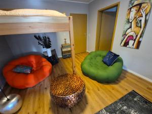 Χώρος καθιστικού στο Apartement Elsterblick