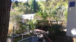 a view of a garden with a table and trees at Resort Village T.N. Milna in Vis