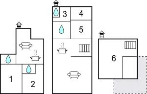 The floor plan of Villa Cristina
