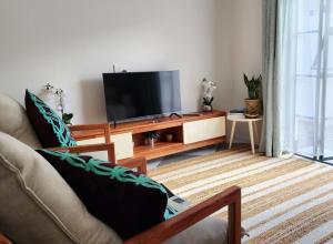 利文斯顿Peter's Nest的配有电视和沙发的客厅