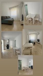 four pictures of a living room and a dining room at Jardines del Porvenir in Puerto Real