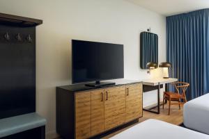 Martis Valley Lodge, Tapestry Collection by Hilton的电视和/或娱乐中心