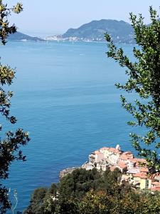 a small island in the middle of a large body of water at La Casa nel Carobio in Ameglia