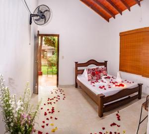 Кровать или кровати в номере Hotel Boutique San Mateo Campestre