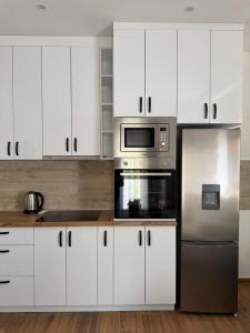 Η κουζίνα ή μικρή κουζίνα στο LazArina Apartments
