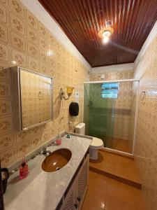 Koupelna v ubytování BUDA Guest house