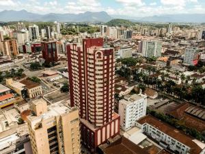an overhead view of a city with tall buildings at Apto confortável cozinha, smart tv in Joinville