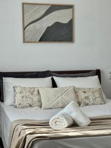 Postel nebo postele na pokoji v ubytování Korithis Apartment