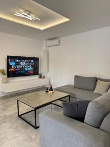 TV a/nebo společenská místnost v ubytování Korithis Apartment