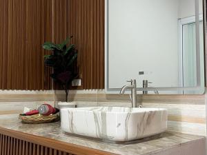 a bathroom with a white sink on a counter at Wilawan home in Ko Samui +60 photos