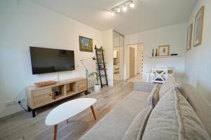 TV a/nebo společenská místnost v ubytování Soft Apartamenty na Starówce