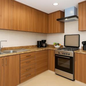 Dapur atau dapur kecil di 2 BHK City view apartment