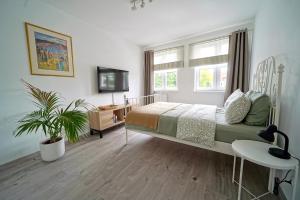 TV a/nebo společenská místnost v ubytování Soft Apartamenty na Starówce