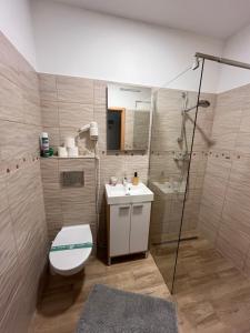 Koupelna v ubytování Mikulov Inn - hotel Zeme + 37 fotografií