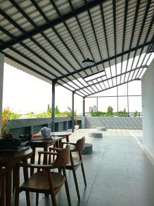 Istumisnurk majutusasutuses Casa de Java Cirebon