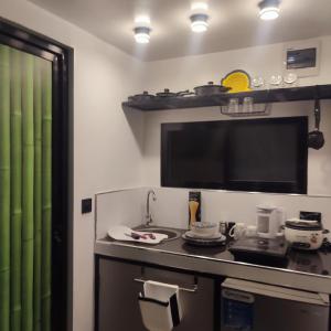 Køkken eller tekøkken på Loft apartments