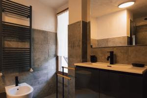 Koupelna v ubytování Hotel Valle Pesio Ristorante