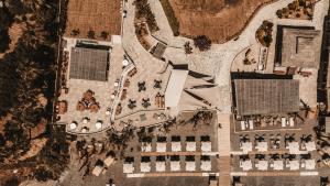 an overhead view of a building with a courtyard at Sagredo Boutique Hotel & Spa in Ágios Fokás