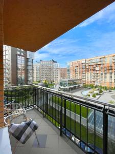 Μπαλκόνι ή βεράντα στο Vodogray Apartmens Citi Елітний комплекс, закрита територія, ДУЖЕ ЧИСТО!