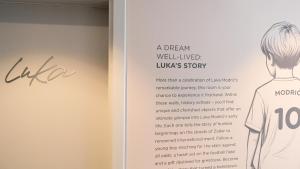 a dream well lived lives story exhibition signage at Hotel A'mare in Zadar