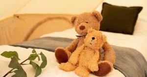 Broadleaves Luxury Glamping客房内的一张或多张床位