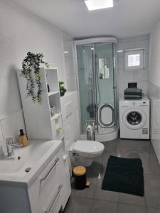 Ένα μπάνιο στο Schöne Wohnung in ruhiger Gegend +32 φωτογραφίες