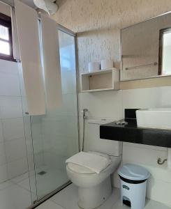 Koupelna v ubytování Hotel Malibu