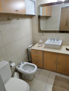 a bathroom with a toilet and a sink at Dreamy views in Ushuaia