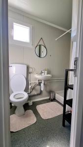 a bathroom with a toilet and a sink at Kutak prirode in Njeguši +33 photos